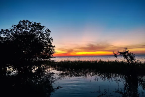 Pôr do Sol na Praia de Carapari, Santarém